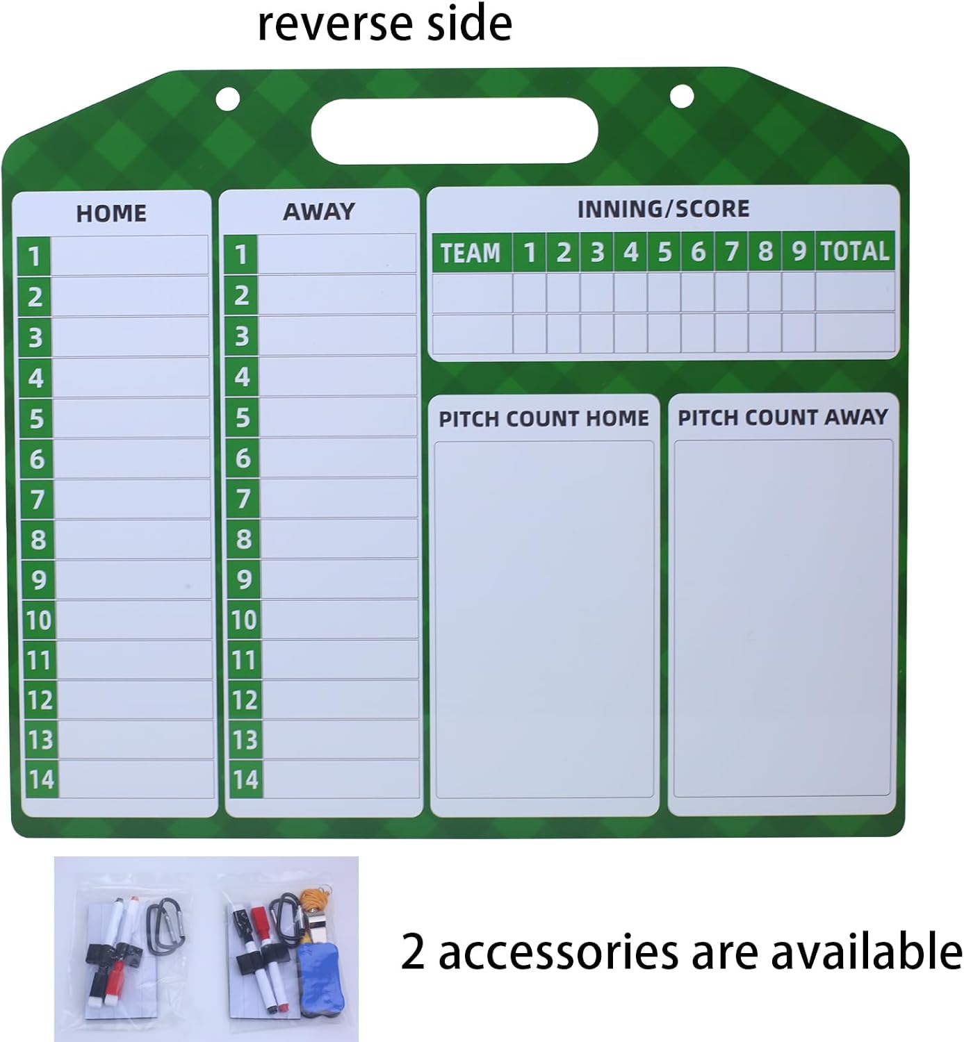 Magnetic Baseball Coaching Board, Double-Sided writeable and Dry-Erase Softball or Baseball Tactical Board, Baseball Lineup Board, Coaching Baseball clipboard