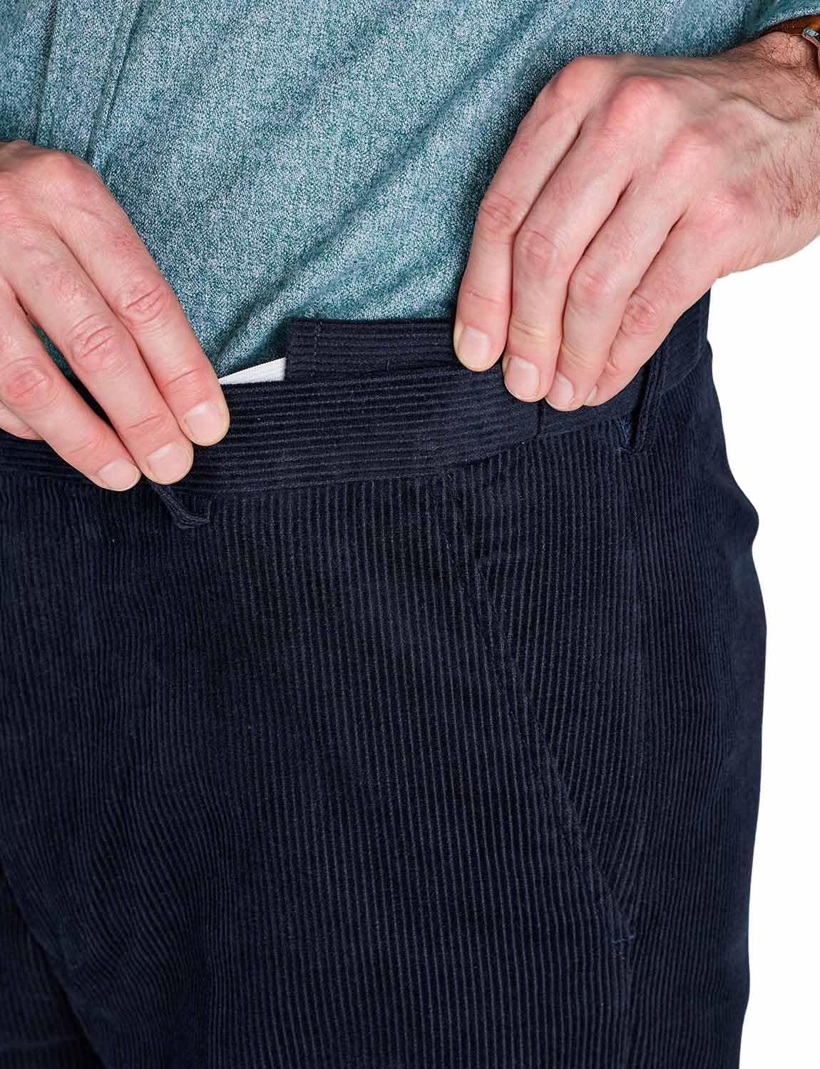 Chums Men's Corduroy Pants with Hidden Extra Stretch Elasticated Waist - Image 3
