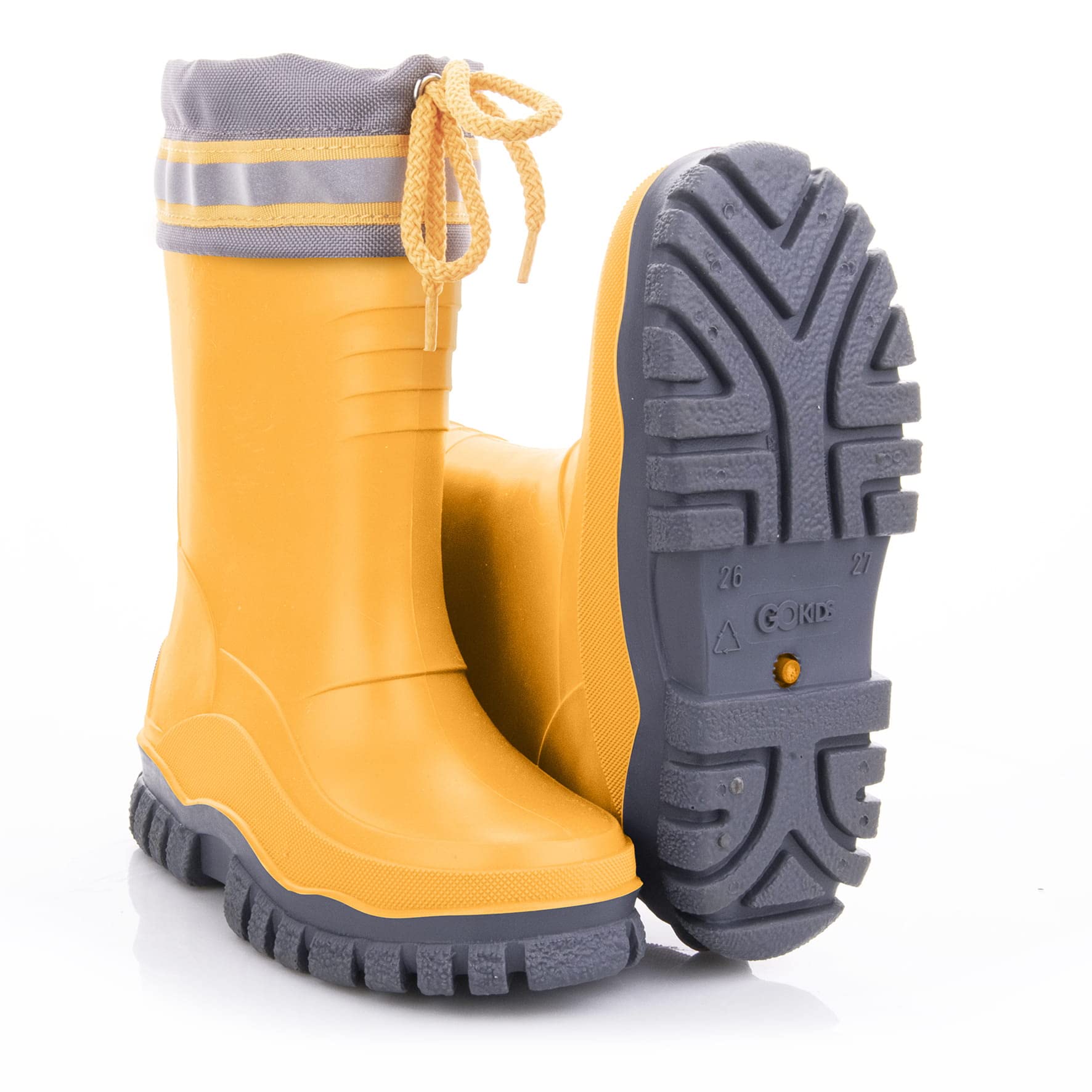 GOKIDS Botas de Agua para Niños Niñas Botas de Lluvia con Forro Cálido 22-35 EU