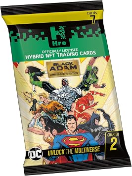 DC Comics Unlock The Multiverse | Hro Chapter 2: 4-Pack Premium Booster Box, Hybrid NFT Trading Cards, 29 Trading Cards Pack