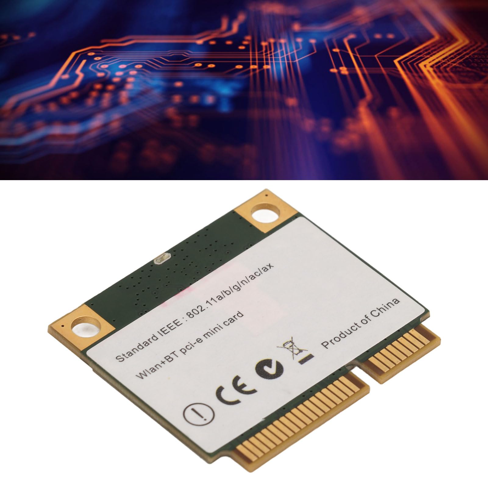 Sonew Carte WiFi 6 AX1800H avec Double Bande 2,4 GHz et 5 GHz + 5.2 pour 10/11 &, Mini Adaptateur d'interface PCIe pour Les Ordinateurs Portables