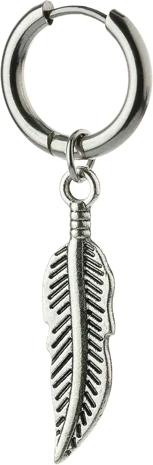 Brinco Masculino Penas - 1 peça (Não é o par)