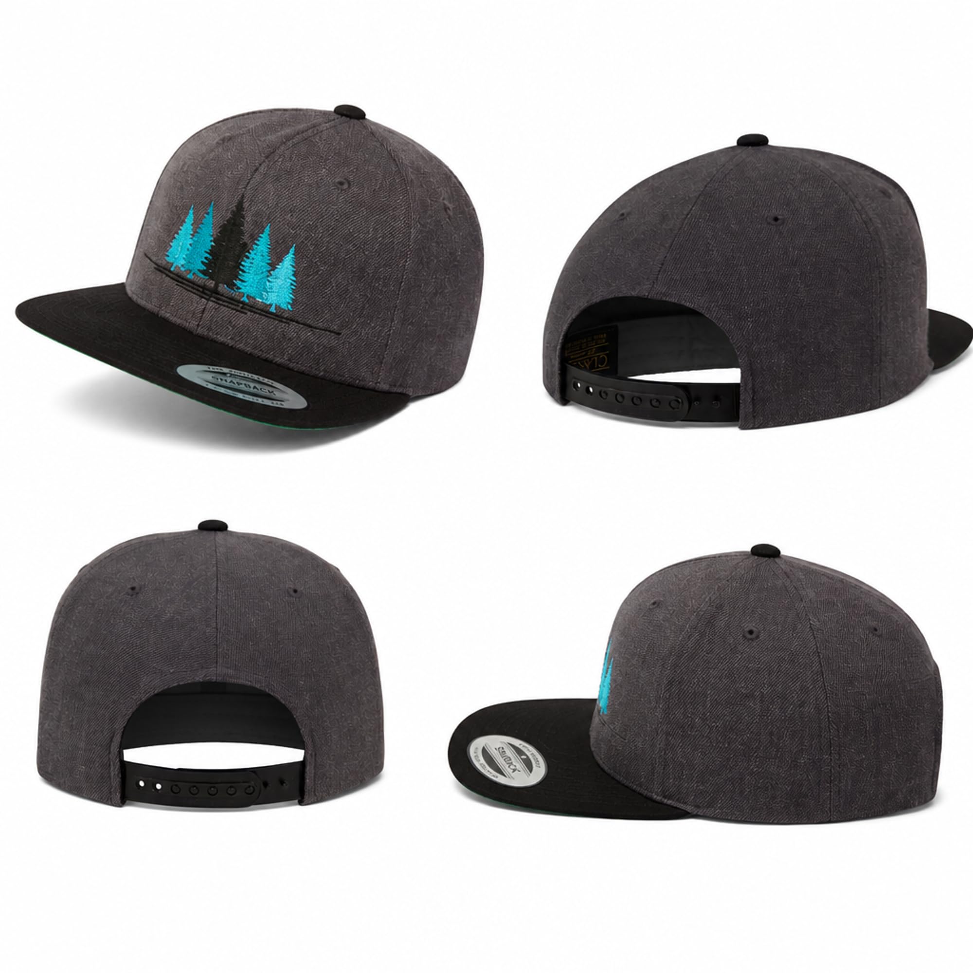 Cap Herren Flexfit Snapback : Natur Wald - Kappi für Naturliebhaber Herren & Damen Baseball Cap Kappe Mütze Outdoor Kletter Ausrüstung Wander Zubehör