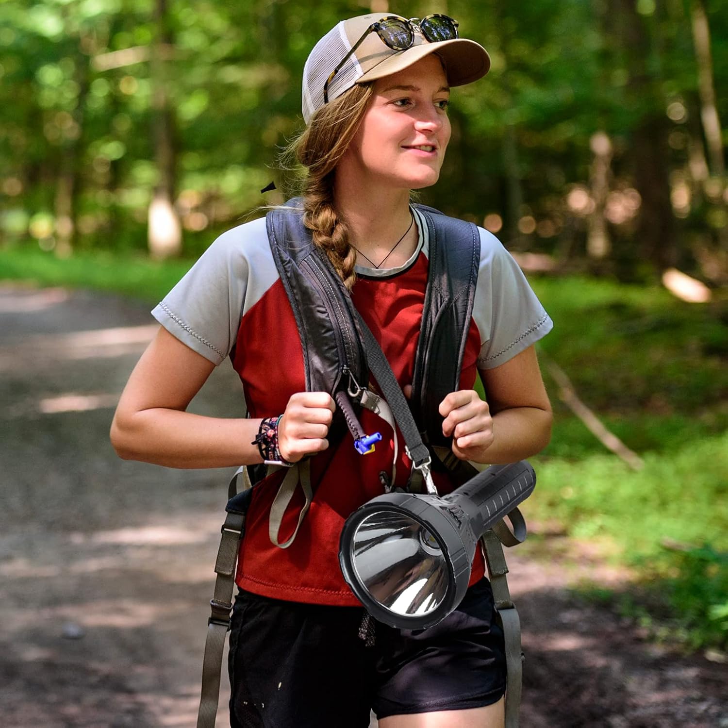 Rechargeable Flashlight Handheld Waterproof Shoulder Photo