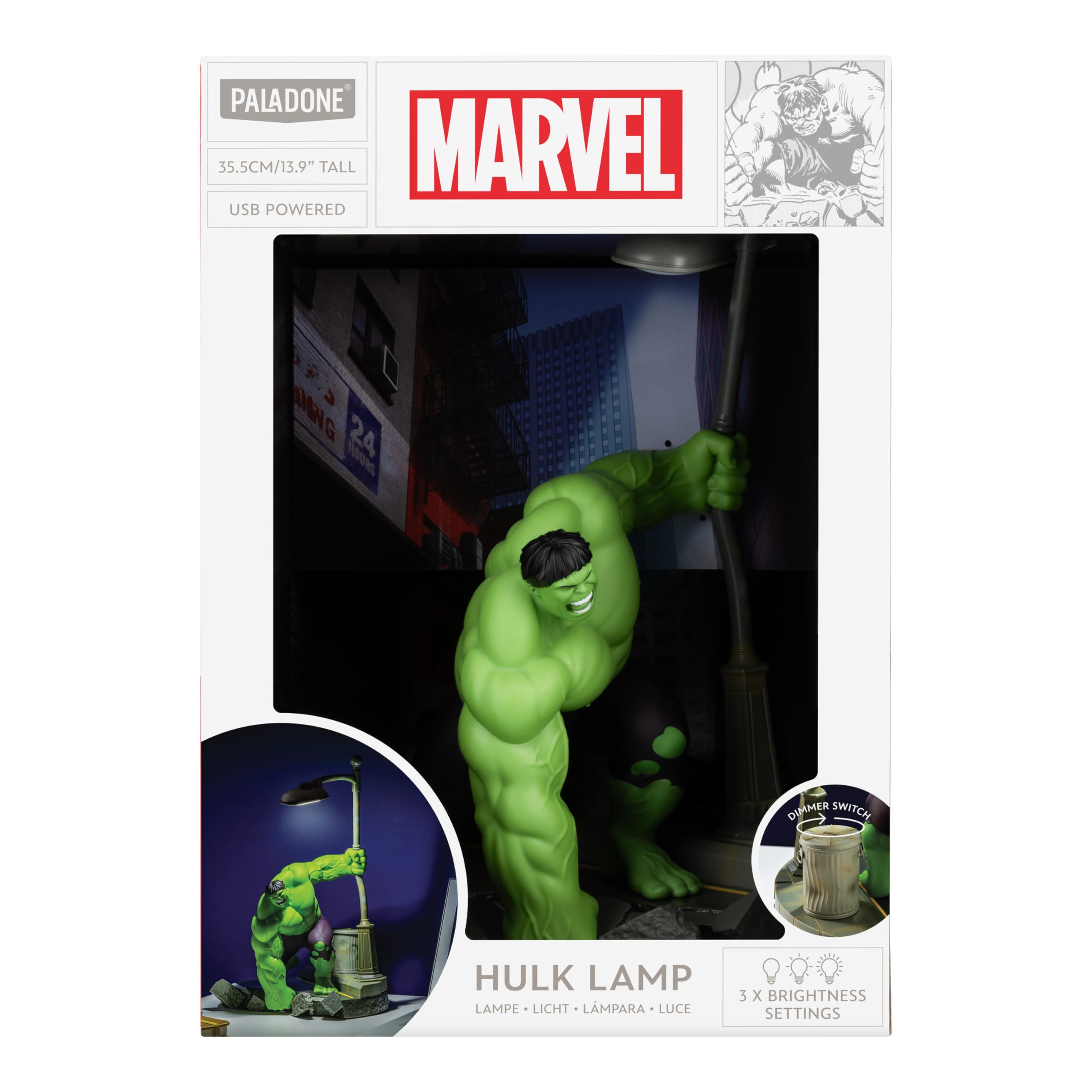 Paladone Hulk Diorama Lamp, Officially Licensed Marvel Product
