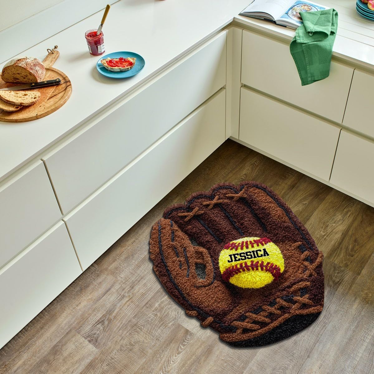 Softball Lover - Personalized Softball Non-Slip Tufted Rug, Indoor Floor Room Decor Carpet for Living Room, Dorms, Nursery Room, Multi Sizes
