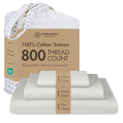 Threadmill Luxury 800 Thread Count 100% Cotton Sheets - Sateen