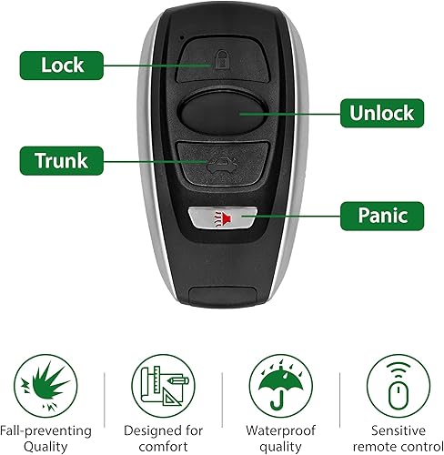 Miniatura 6 de Reemplazo para Subaru Ascent Crosstrek Forester Impreza Legacy Outback STI WRX BRZ GNE 231451-7000 HYQ14AHK 4 botones 8A 434MHz