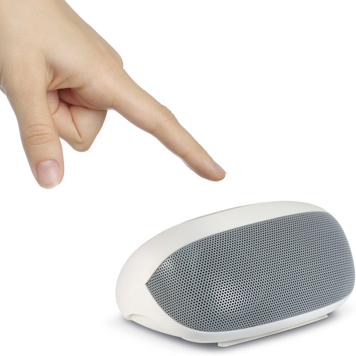 AT&T BTS01-WH Portable Wireless Bluetooth Speaker with Mic - White