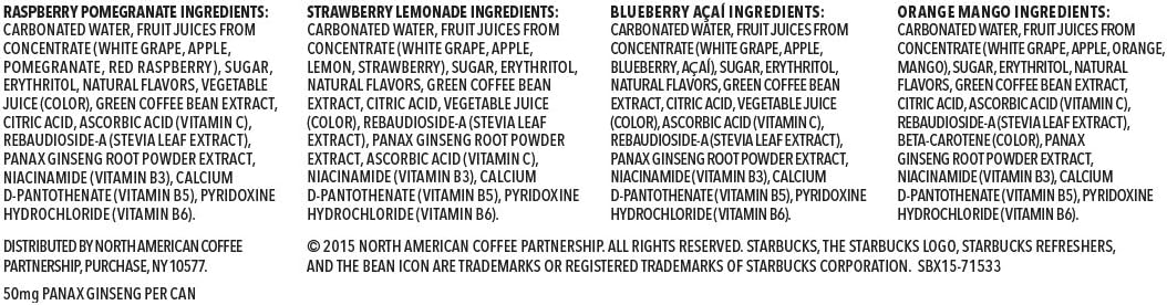 Starbucks Refreshers, 4 Flavor Variety Pack, 12 fl oz. cansSlim cans (12 Pack)