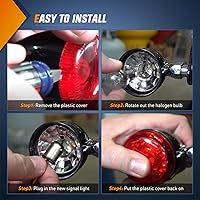 Vista 4 de Nilight Señales de Giro LED, Luces de Freno Traseras y de Marcha de 1157 Contactos Dobles Enchufe y Funciona para Harley Davidson Dyna Sportster