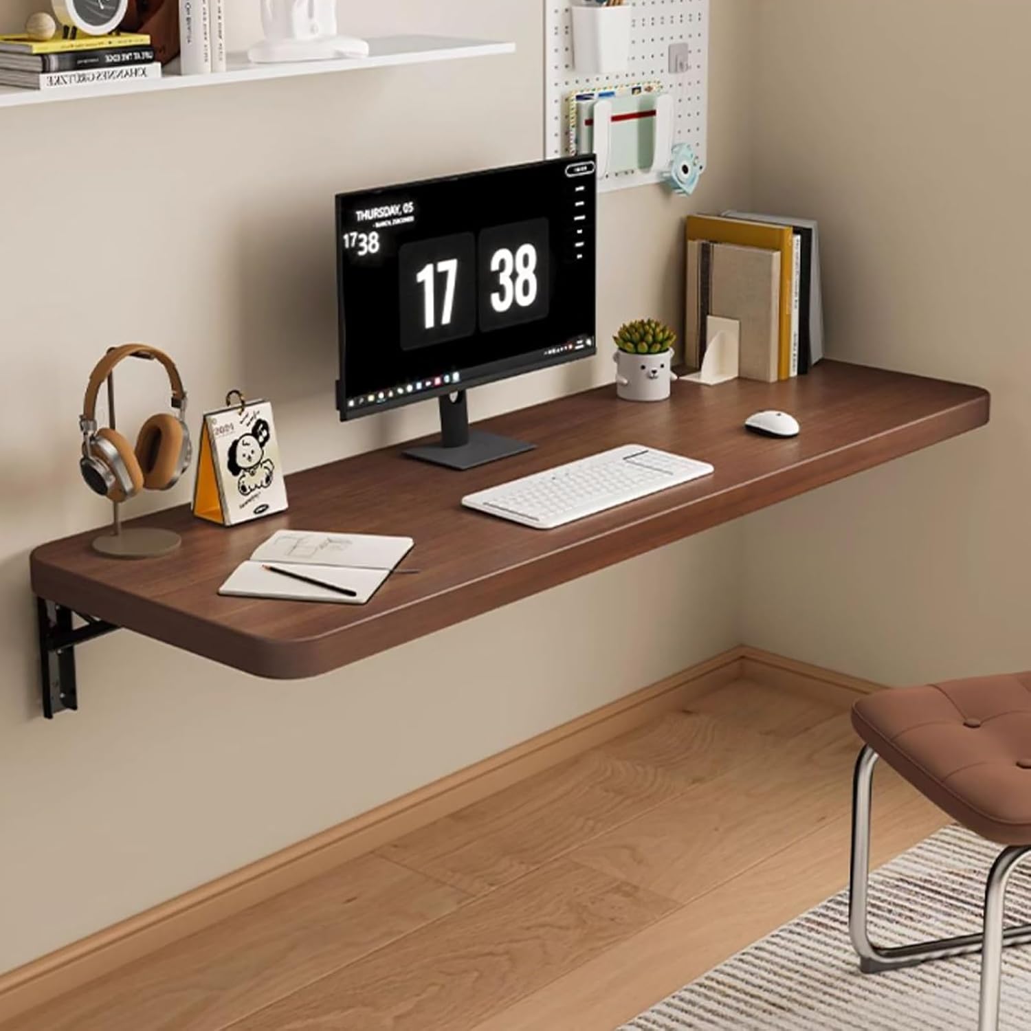 2個セット】【ダークブラウン】パソコンデスク シンプル 極簡易デスク