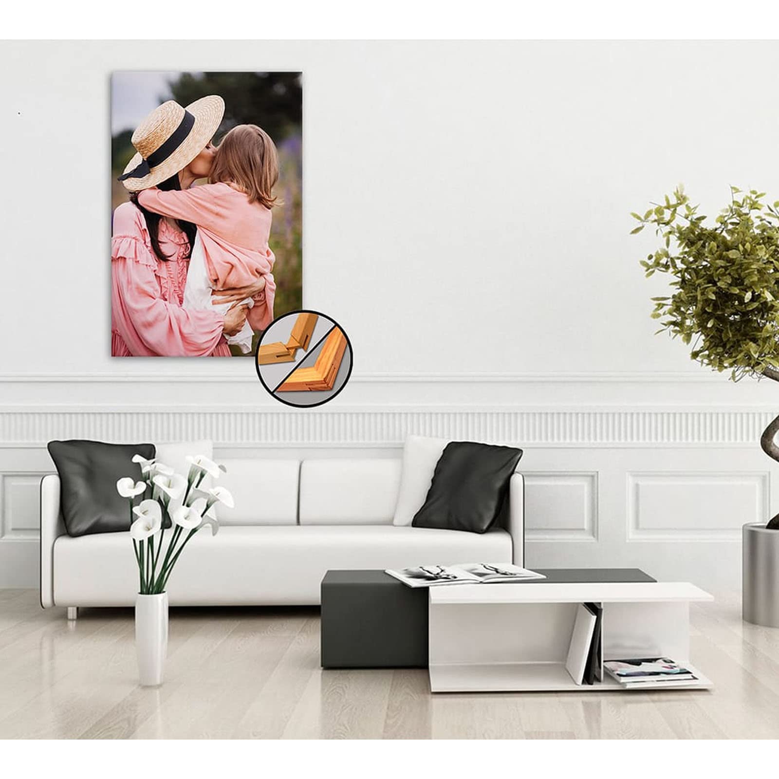 DDDF Cuadro Lienzo Personalizado,Lienzo Personalizado con Foto Grande Personalizada,Cuadro Lienzo Personalizado Foto,Lienzos Personalizados con Tus Fotos (Sin Marco) (30x30cm(12x12 Pulgadas))