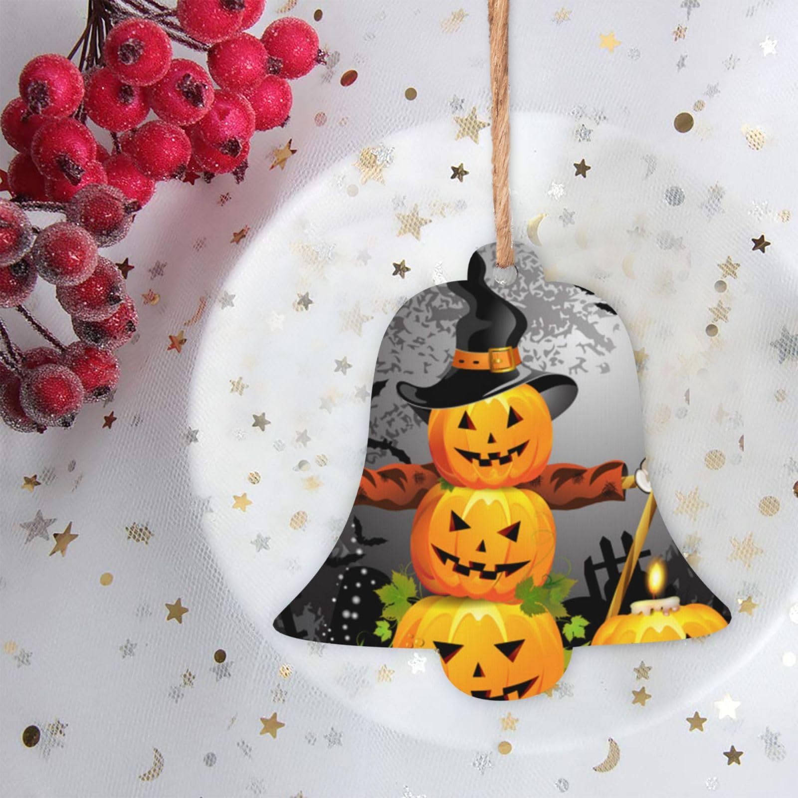 Amazon.co.jp: クリスマス木製オーナメント ハロウィーン パンプキン