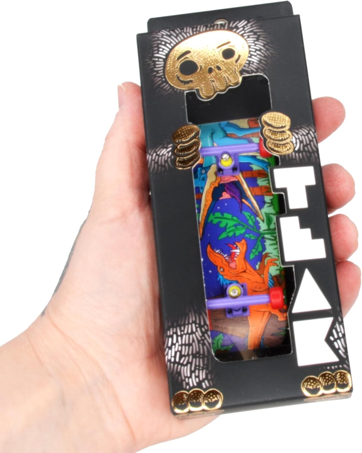 Teak Tuning Heat Transfer Graphic 34mm Fingerboard Complete - Chilla'saurus Edition