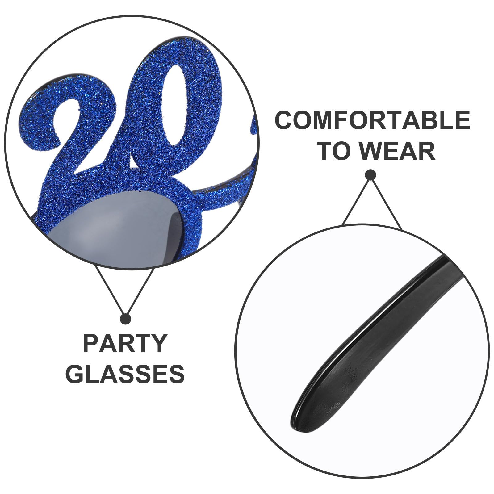 TOYANDONA 16 Stück Brille für Party und Silvester, Bunte PC Foto