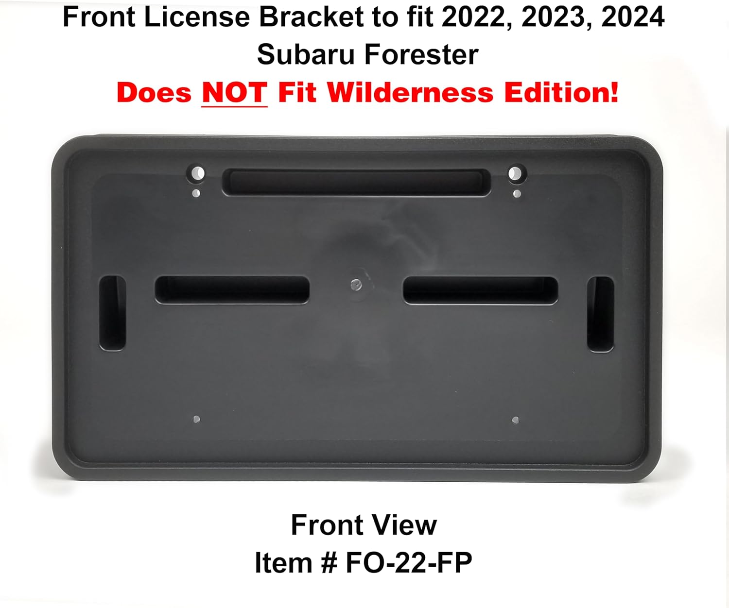 C&C Car Worx FO-22-FP-C Front & Rear License Plate Frame Bracket Mounts Compatible with 2022, 2023, 2024 Subaru Forester