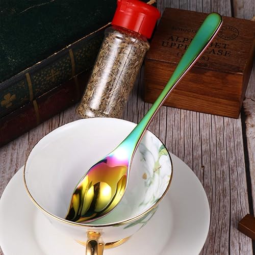 Miniatura 7 de Hemoton Cuchara decorativa de acero inoxidable, cuchara de chocolate puntiaguda, dibujo de precisión, lápiz culinario para pastel, postre, plato de