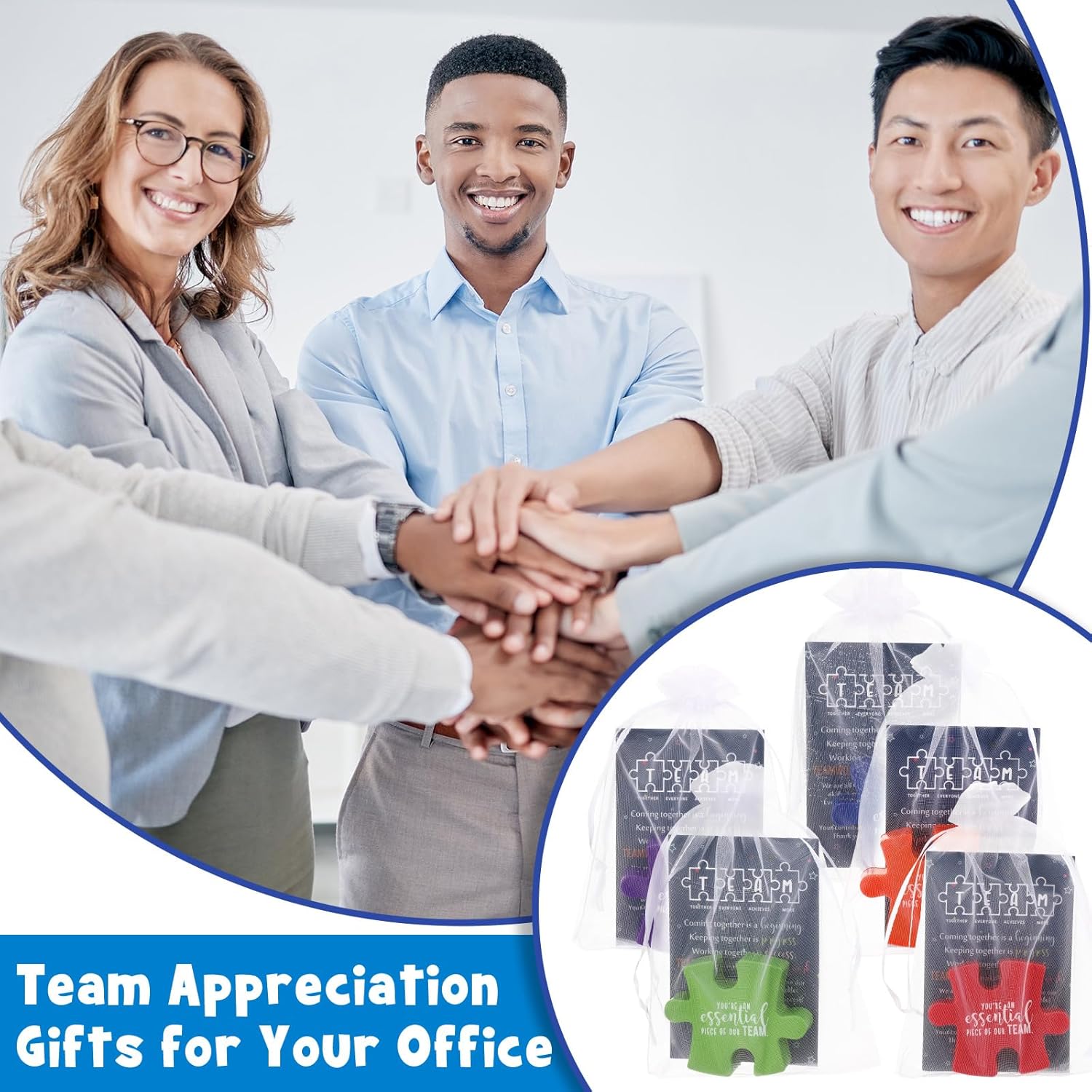 Employee Appreciation Gifts Bulk Inspirational Foam Stress Relief Squeeze Ball with Thank You Card and Organza Bag Team Office Gifts for Coworkers Staffs Valentine Holiday Favors(25 Set) - Image 7