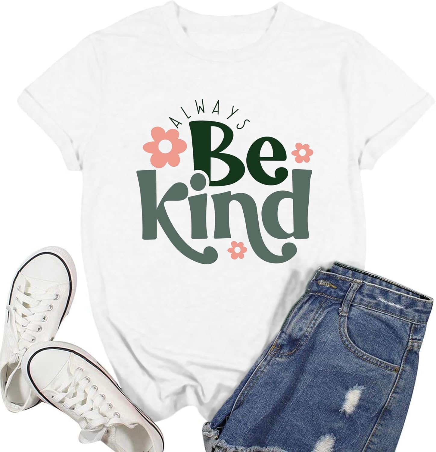 Ascrazy Be Kind Shirt for Women Kindness Teacher T-Shirt Inspirational Teacher Tee Tops