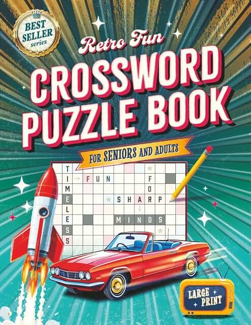 Retro Fun Large Print Crossword Puzzle Book