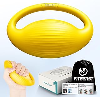 FitBeast Hand Exercise Balls - 3 Resistance Levels Stress Balls for Adults, Squeeze Balls for Hand Therapy, Rehabilitation, Arthritis, Muscle Building