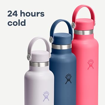 Hydro Flask Water Bottle - Insulated Stainless Steel - Non Spill, Leakproof in 24 Oz Cloud Pink