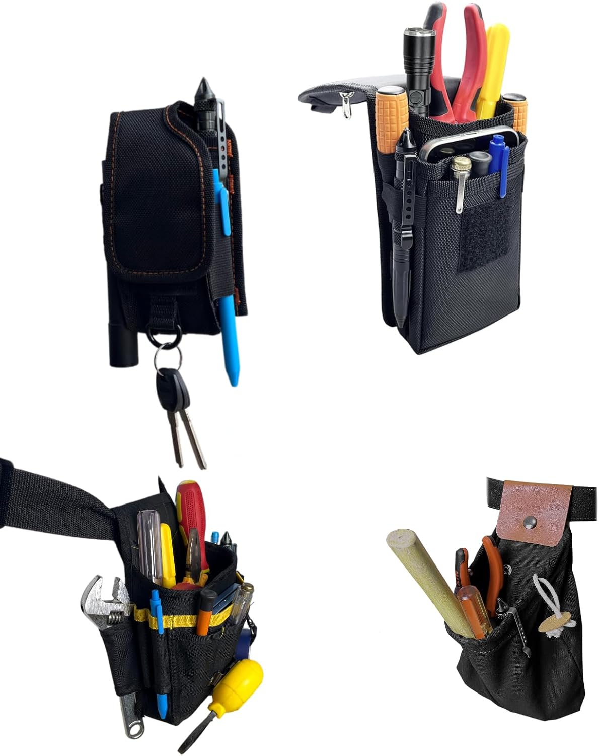 Tool Holster,Clip on Pouch,Utility Belt Pouch Organizer Set,Multi-Pocket Holser Organizer in Home Decoration，Hiking & Camping Daily Used Gift for Men