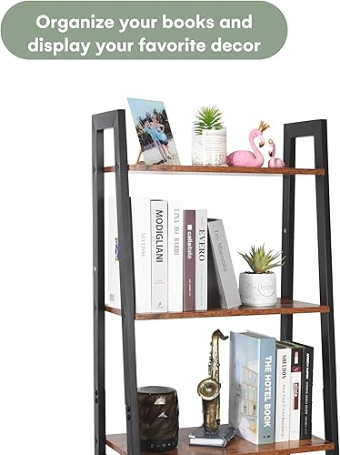Miniatura 5 de Hallops Estantería de escalera de 4 niveles para dormitorio, estantería de pie de 53 pulgadas de alto, estante de metal para plantas, estantes de