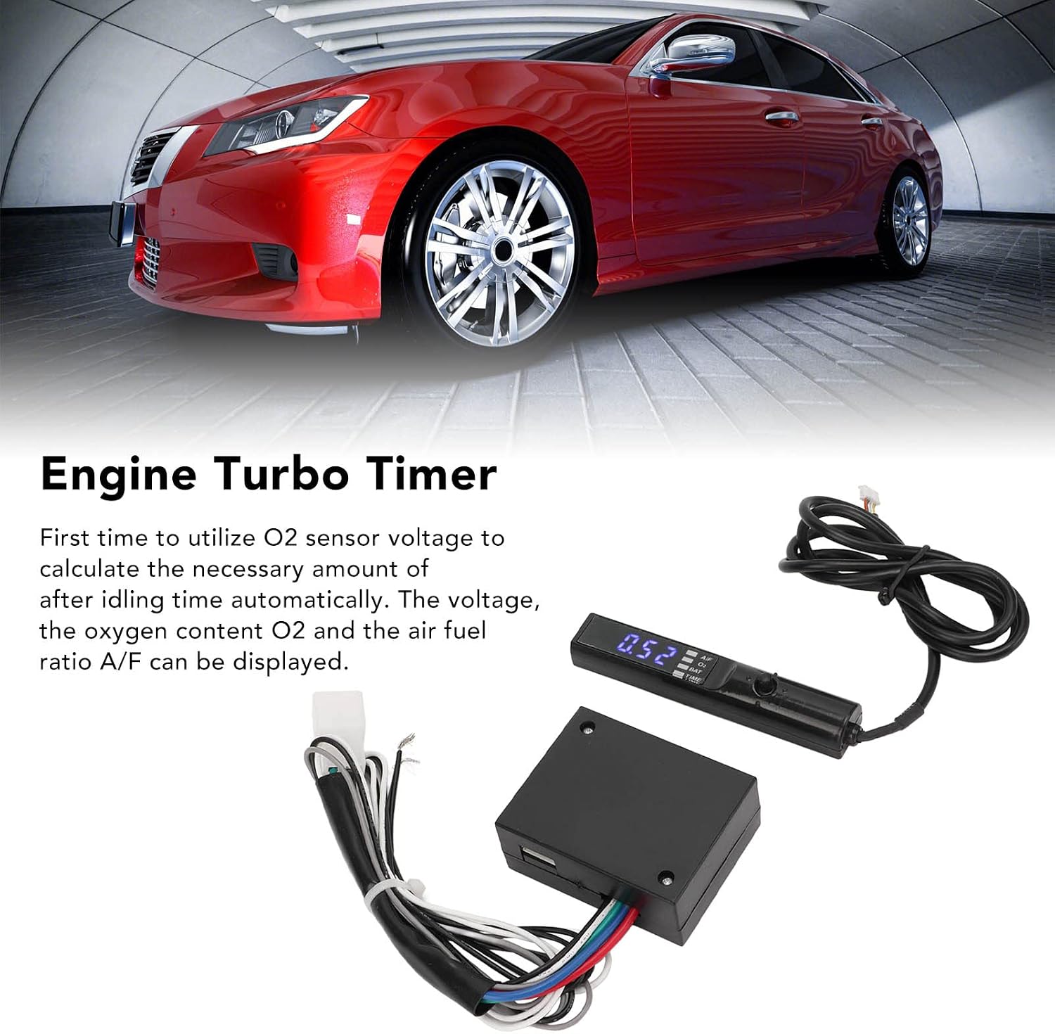 Auto Turbo Timer 12V Engine Start Timer LED Digital Display Car Turbo Timer Flameout Delay Improve Fuel Consumption Suitable for All Vehicles (Blue Lighting)