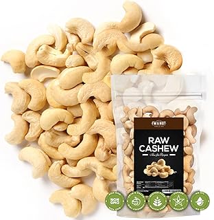Premium Raw Cashews 16oz (1 lb.) Non-GMO, No Additives Batch Tested Gluten & Peanut Free, Resealable Pouch for Freshness, Unsalted Cashews - Perfect for Pesto, Salads, Gourmet Cooking and Baking