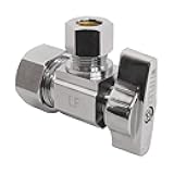 Heavy Duty Chrome Plated Brass 1/4 Turn Angle Valve (1/2