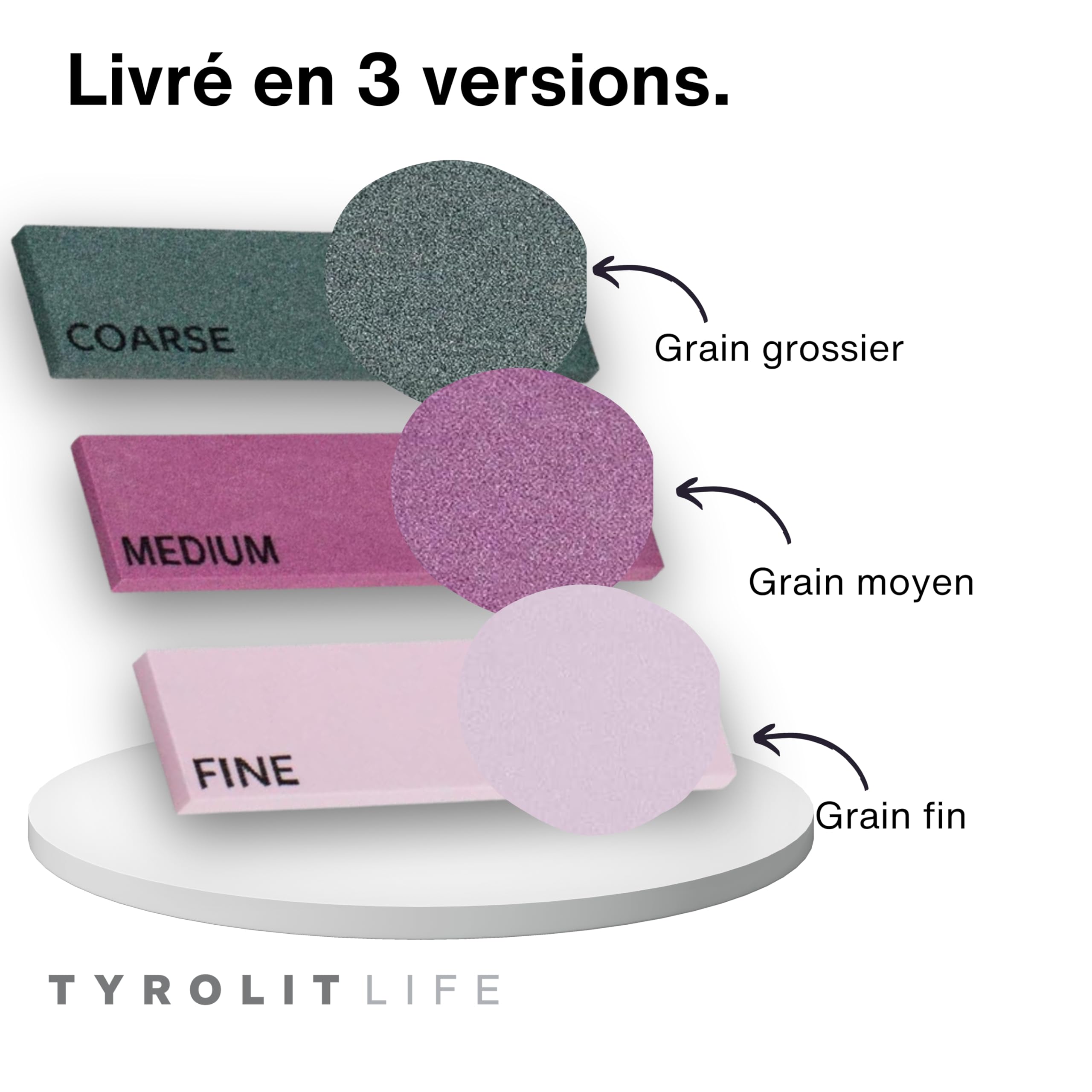 Tyrolit Life Lime à Bords Ski et Snowboard Lot de 3 Céramique Affûtage