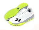Skechers Men’s Turf Cricket Shoes | Synthetic & Mesh Upper | EVA Cushioning | Rubber Turf Sole (White/Lime, UK Footwear Size System, Adult, Men, Numeric, Medium, 5) gallery image