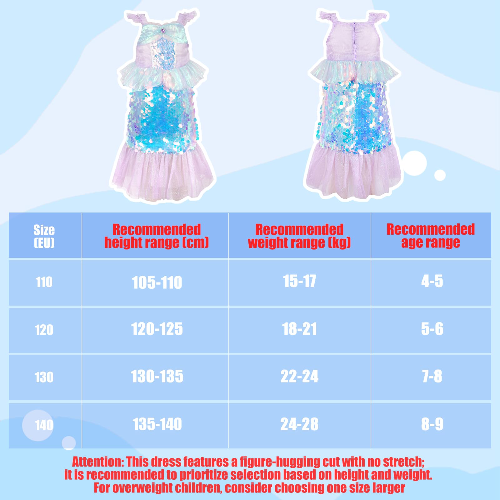 Mädchen Kleid (95-140cm) 4-9 Jahre Geschenkset mit Accessoires | Ärmellos Prinzessin-Stil Baumwollfutter,für Geburtstag Hochzeit Sommerfest Party,Kindertag