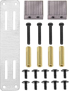 ShareGoo Upgraded Metal Servo Fixed Bracket Steering Gear Mount Compatible with WPL B14 B16 B36 C24 C34 JJRC RC Truck Car (Titanium)