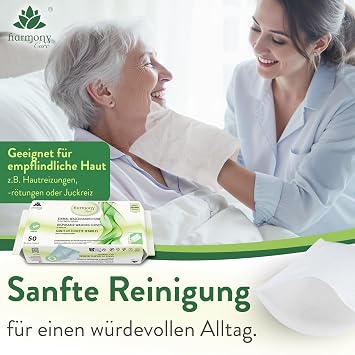 Harmony Care - 250 x Soft Disposable Wash Mitts Made of Spunlace Disposable Washcloths for Adult Care and Babies - Extra Thick Irritation-Resistant Wash Cloths Disposable - Dry