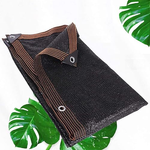 Red de sombra negra, 90% vela de sombra, 6.6x6.6 ft, 13.1x16.4 ft, 19.7x26.2 ft, 32.8x32.8 ft, red de protección solar al aire libre, para balcón,