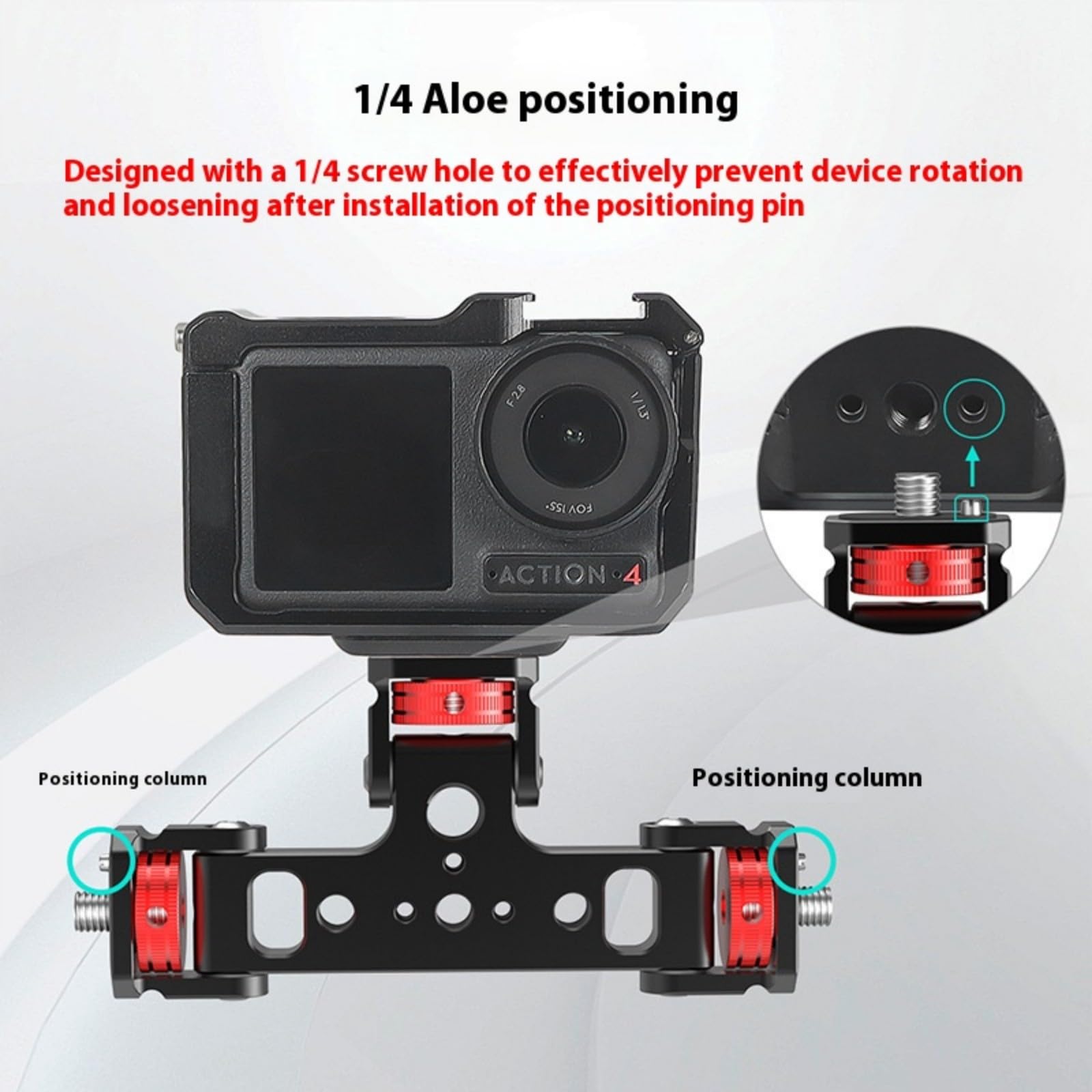 Adattatore per Rialzo Rapido Altezza Fotocamera, Supporto in Lega di Alluminio per Gru per Stabilizzatore Ronin-S Filettatura 1/4 Adattatore per Rialzo Rapido Altezza Fotocamera, Supporto in Lega di Alluminio per Gru per Stabilizzatore Ronin-S Filettatura 1/4