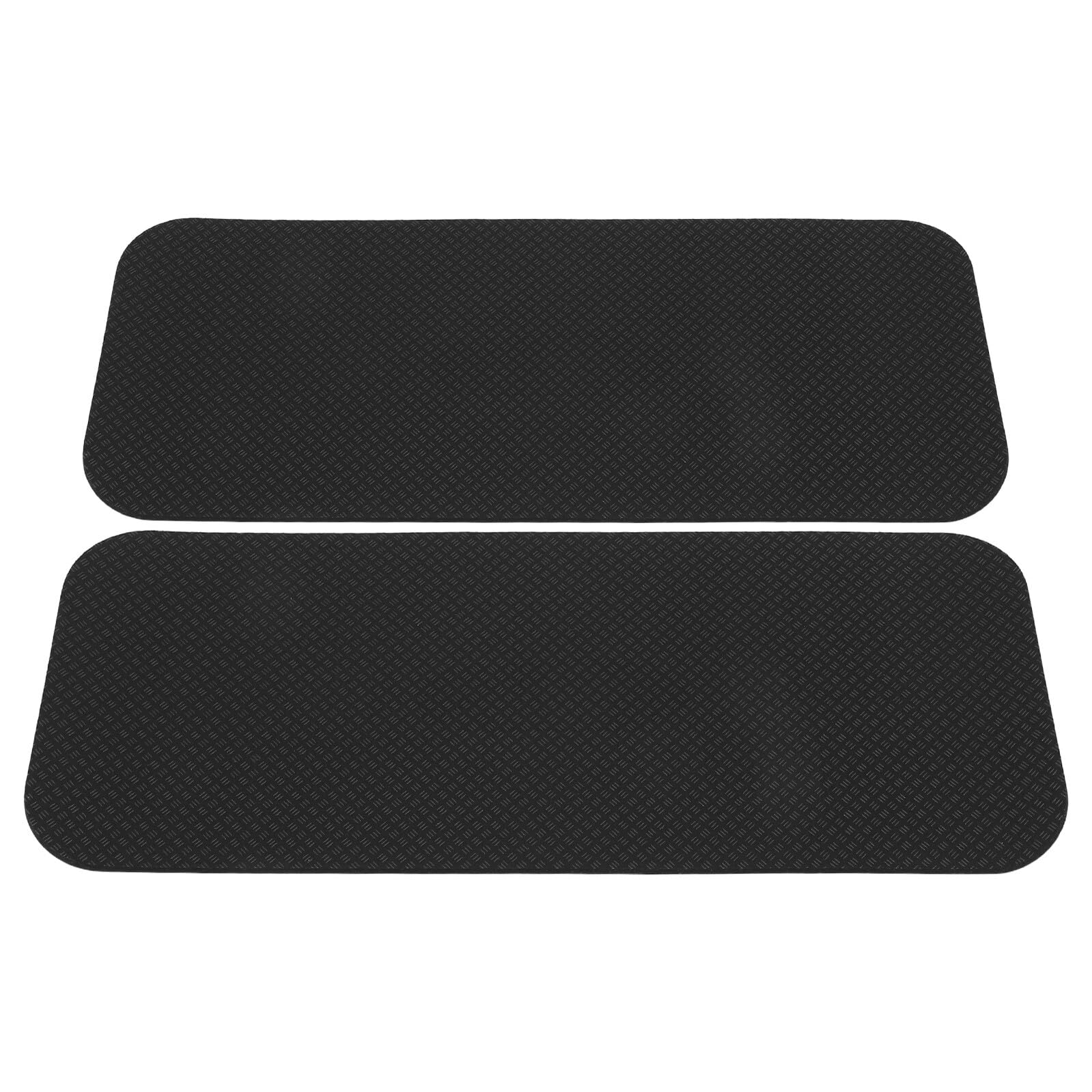2 Piezas Alfombrillas Amortiguadoras Antideslizantes para Bicicleta Estática y Cinta de Correr, 28x70x0,8 Cm, Negro, Tapetes para Equipos de Ejercicio en Casa con Absorción de
