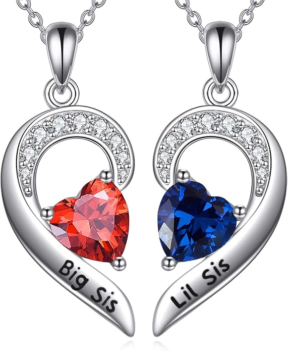 Friends 2pcs Sterling Silver Necklaces