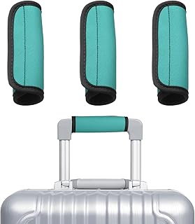 sourcing map 3 fundas protectoras de neopreno para asa de equipaje, identificadores de equipaje, bolsas de compras, bolsas de viaje, color azul lago