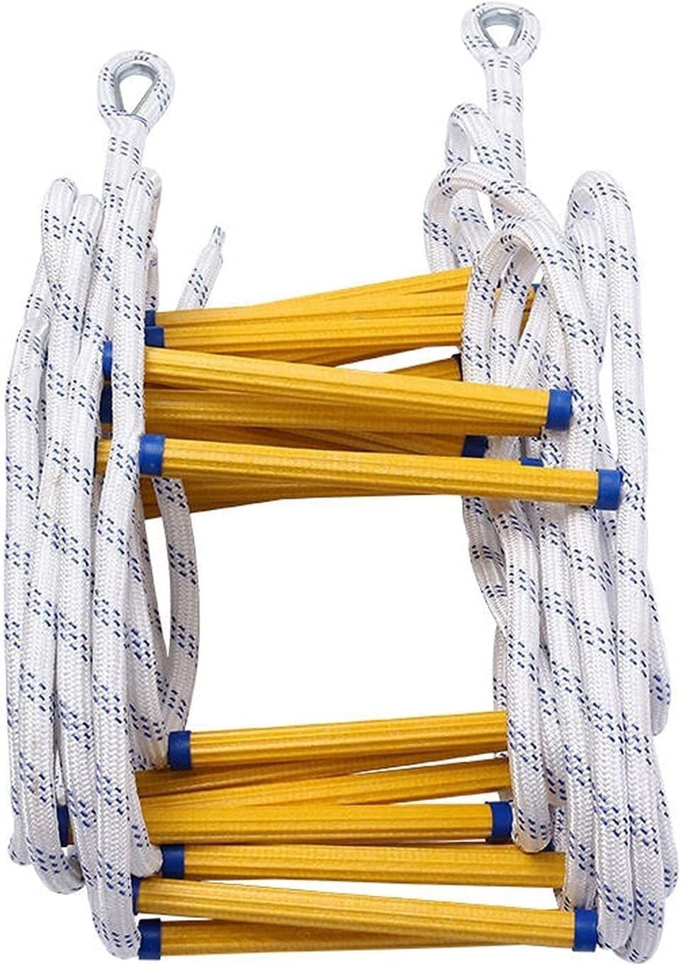 Escalera de Seguridad, Escalera de Cuerda, Escalera de Emergencia de 2 a 9 Capas con Gancho, Escalera Suave de Nailon para Interiores Y Exteriores para Adultos/a/5M