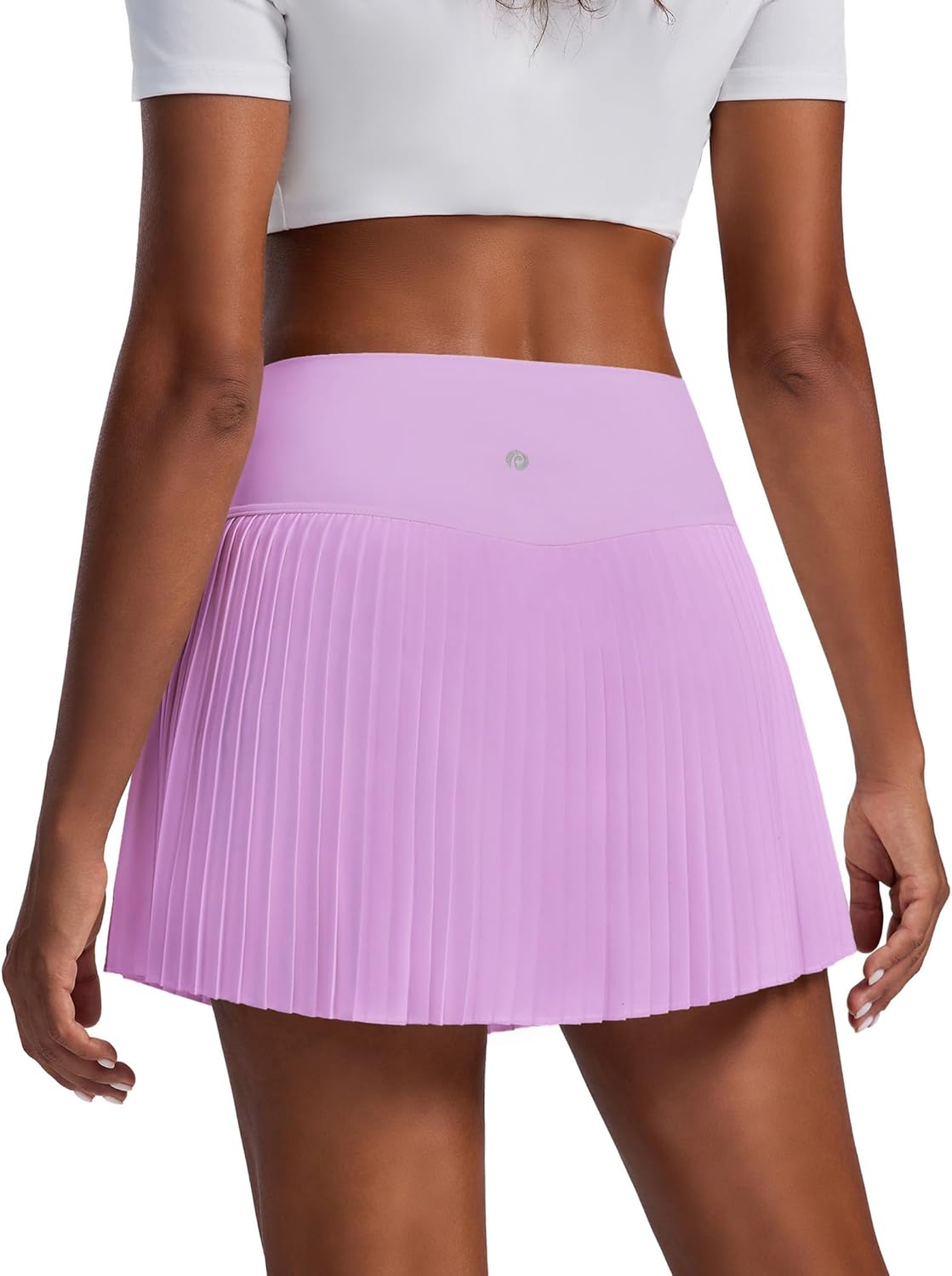 PINSPARK 15" High Waist Pleated Tennis Skirts for Women with Shorts Mini Athletic Workout Golf Skort Skirts with Pockets - Image 2