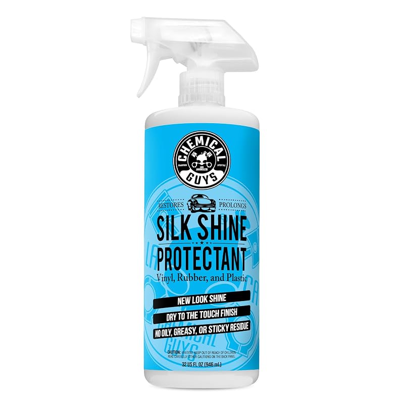 Chemical Guys Silk Shine Protetor para Vinil, Borracha e Plásticos com Acabamento Acetinado, Spray de 946 mL