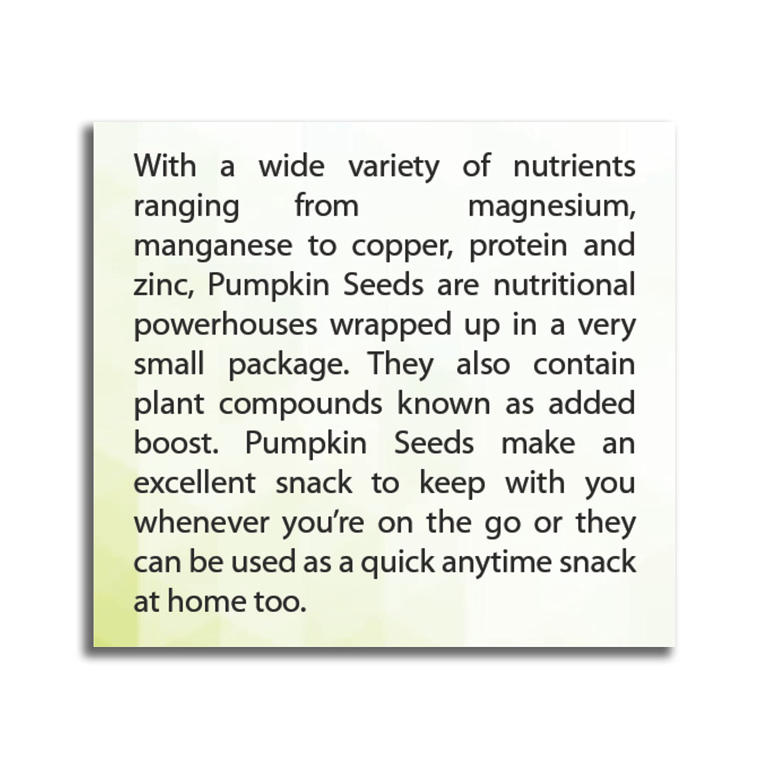 OOSH Premium Pumpkin Seeds | Edible Pumpkin Seeds | Pouch Packing 600grams - Image 5 thumbnail