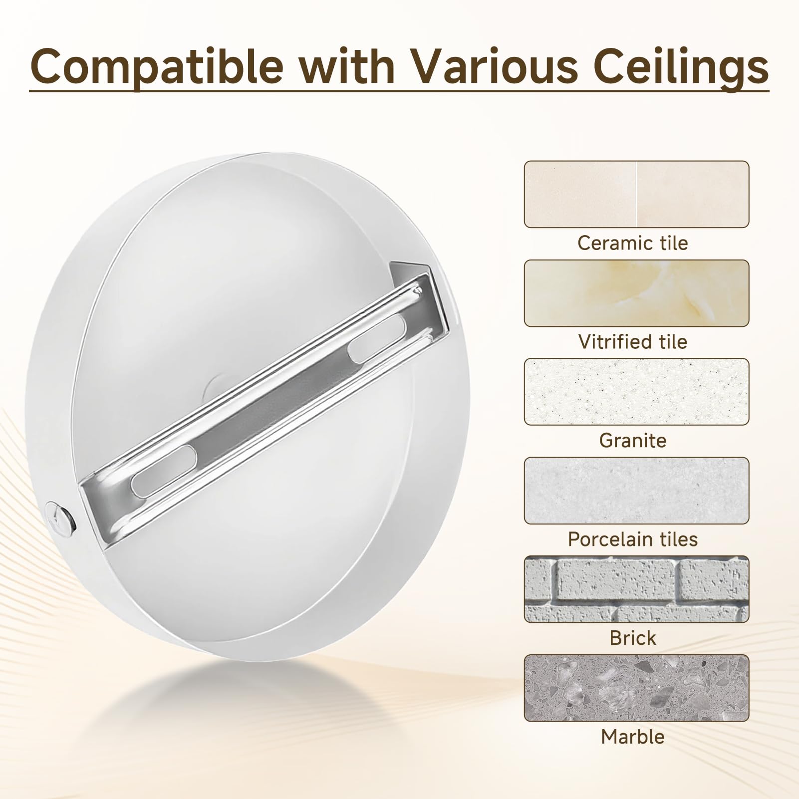 Baldaquino de techo blanco, cubierta robusta para conexión de lámpara en el techo, rosetón de techo redondo, baldaquino para lámpara para candelabro, ideal para bares, dormitorios, apartamentos