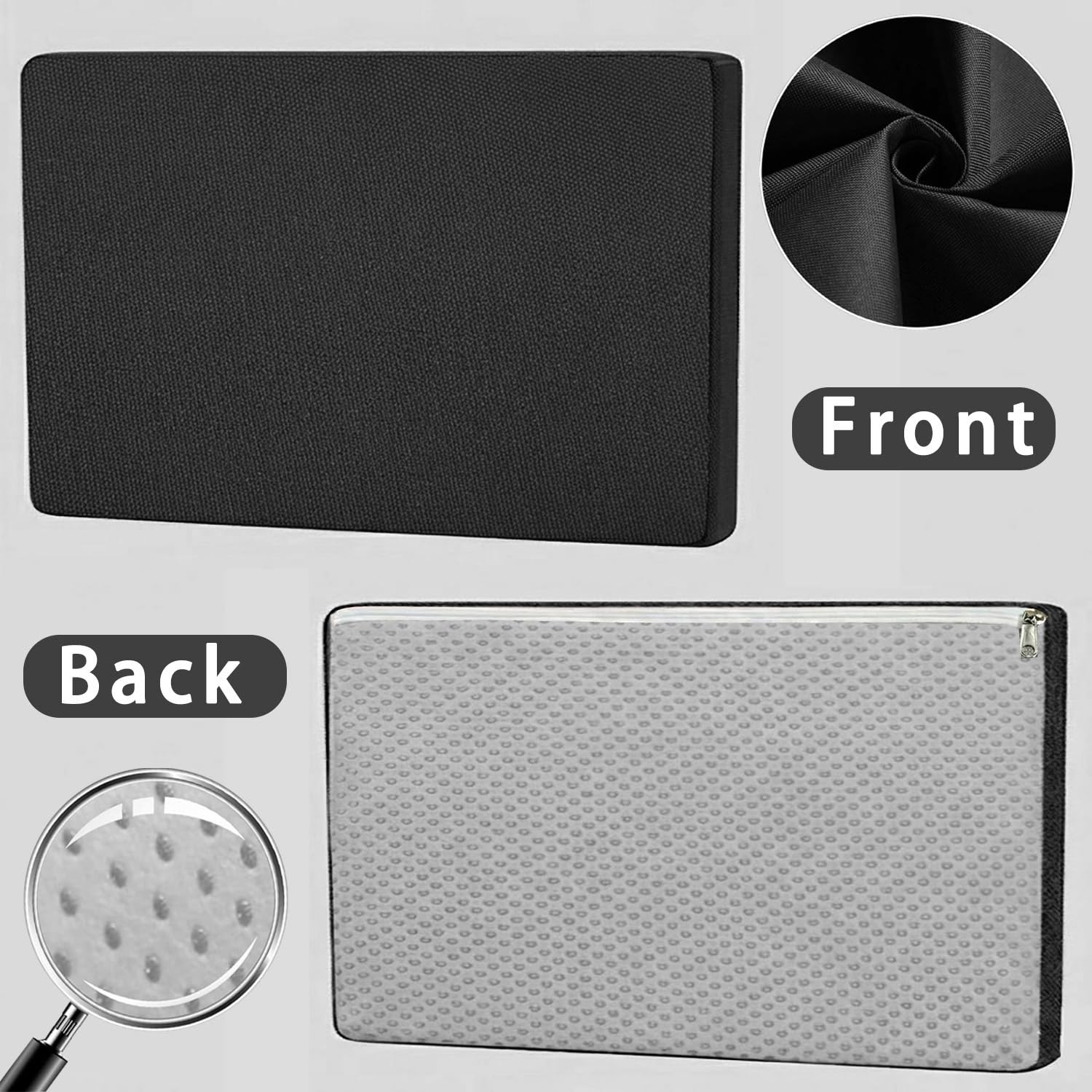 Fundas para Cojines de Palets 120×80 60×40 120×60 120×40 Exterior, Reemplazo Impermeable para Sofá de Jardín con Base Antideslizante y Cremallera (A Medida)(Gris,Seat 80x120x15cm)