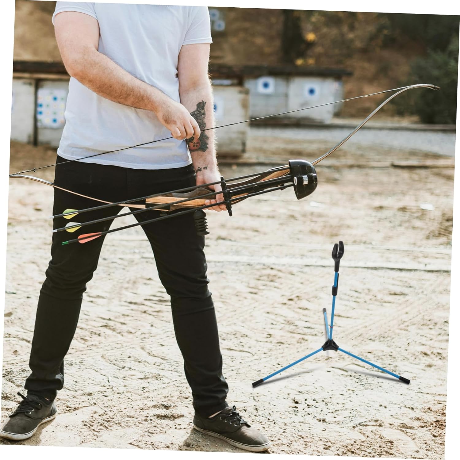 Outanaya Holder Stand Lightweight Rack for Hunting and Boy Girl Fiberglass Design Portable All-Purpose Accessory for Outdoor Activities image 5