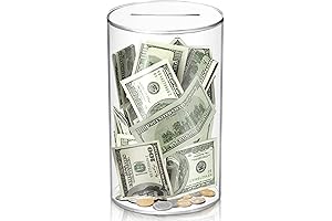 hizgo Paradise Falls Money Jar - Unbreakable Acrylic Savings Jug - Smash to Open
